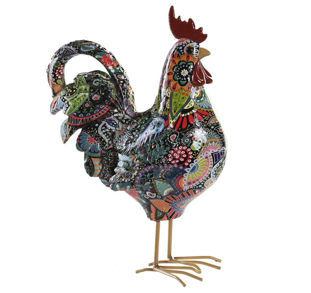 Gallo multicolor oscuro pequeño