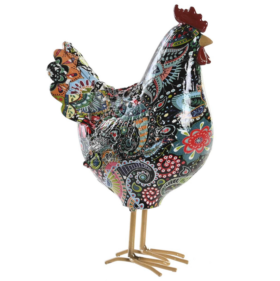 Gallina multicolor oscura pequeña