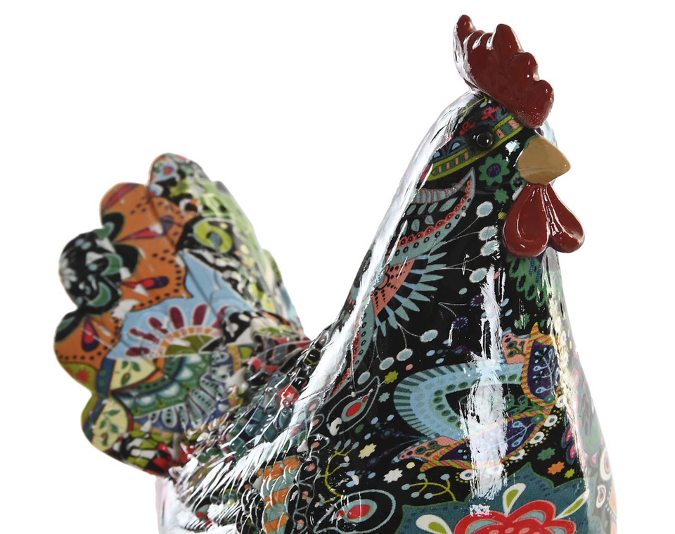 Gallina multicolor oscura pequeña