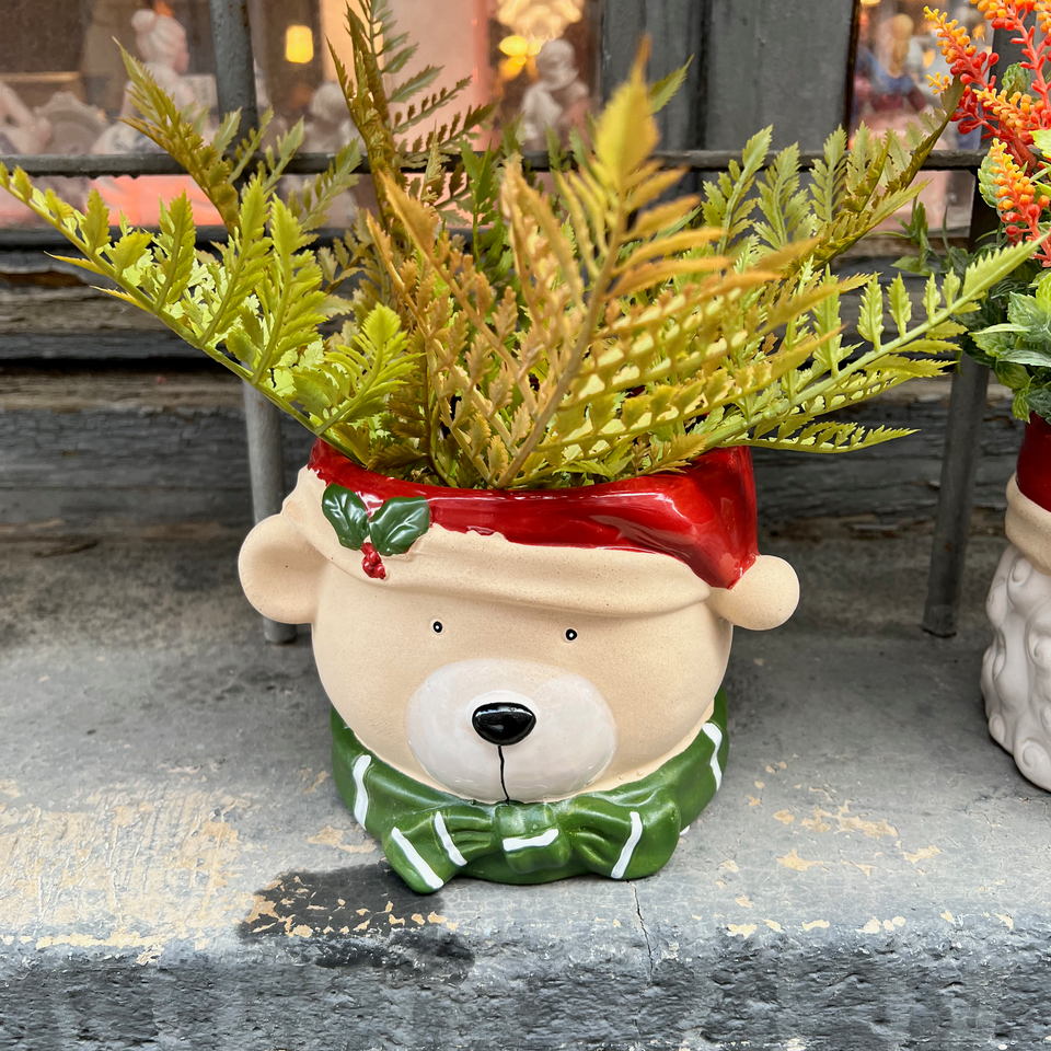 Macetero Oso Navidad