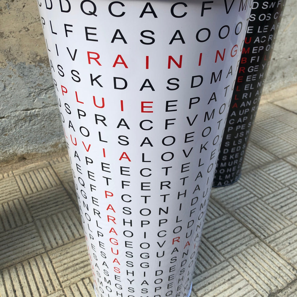 Paragüero crucigrama blanco