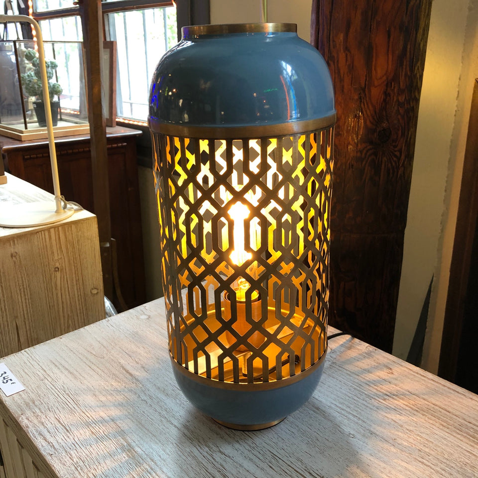 Lampara sobremesa metálica estilo oriental
