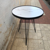 Mesa auxiliar efecto mármol