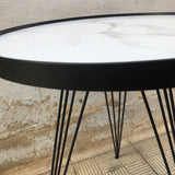 Mesa auxiliar efecto mármol
