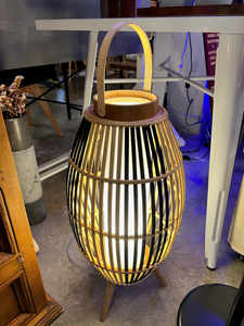 Lampara suelo bambu bicolor