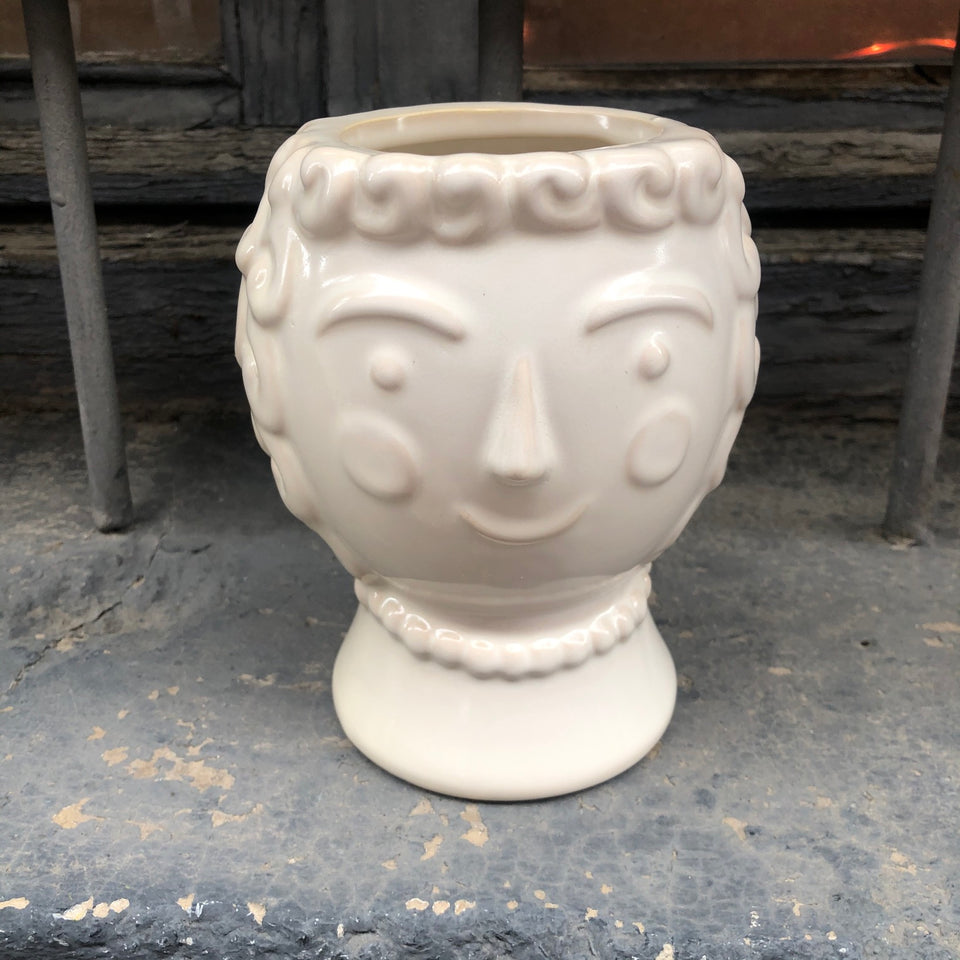Macetero rostro mujer