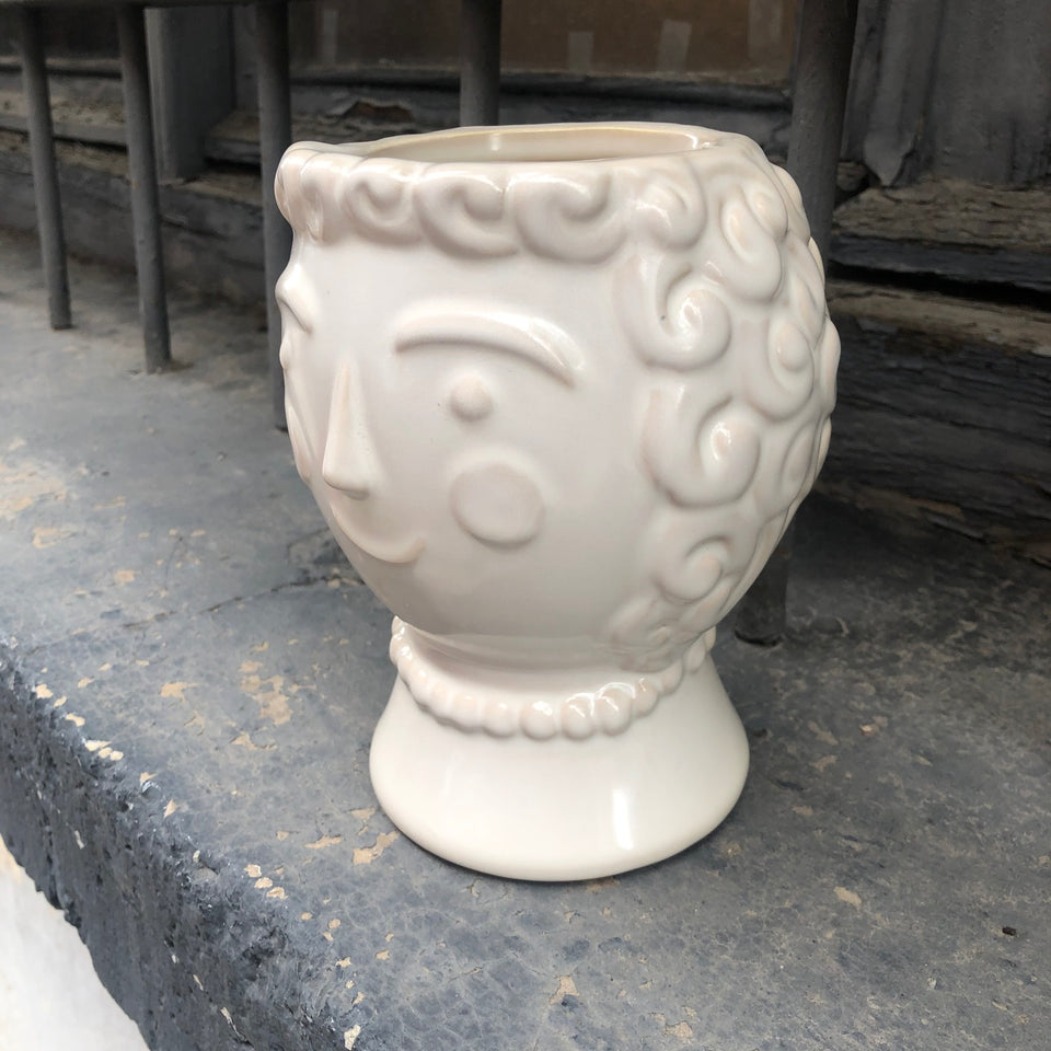 Macetero rostro mujer
