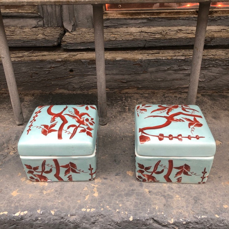Caja cerámica azul