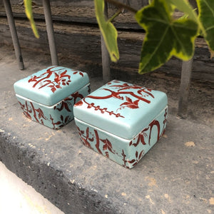 Caja cerámica azul