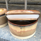 Caja cerámica beige pequeña