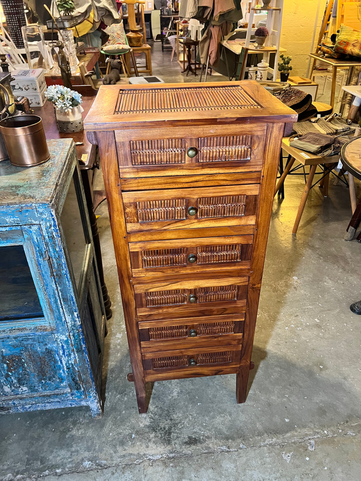 Mueble Cajonero Madera y Bambu