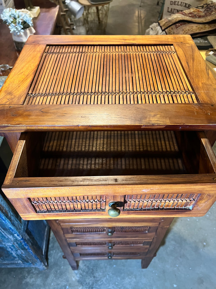 Mueble Cajonero Madera y Bambu