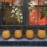 Jarrón cerámica mostaza