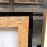 Porta fotos 10x15 madera y nácar blanco