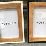Porta fotos 10x15 madera y nácar blanco