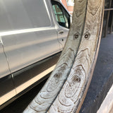 Espejo redondo madera blanca pequeño