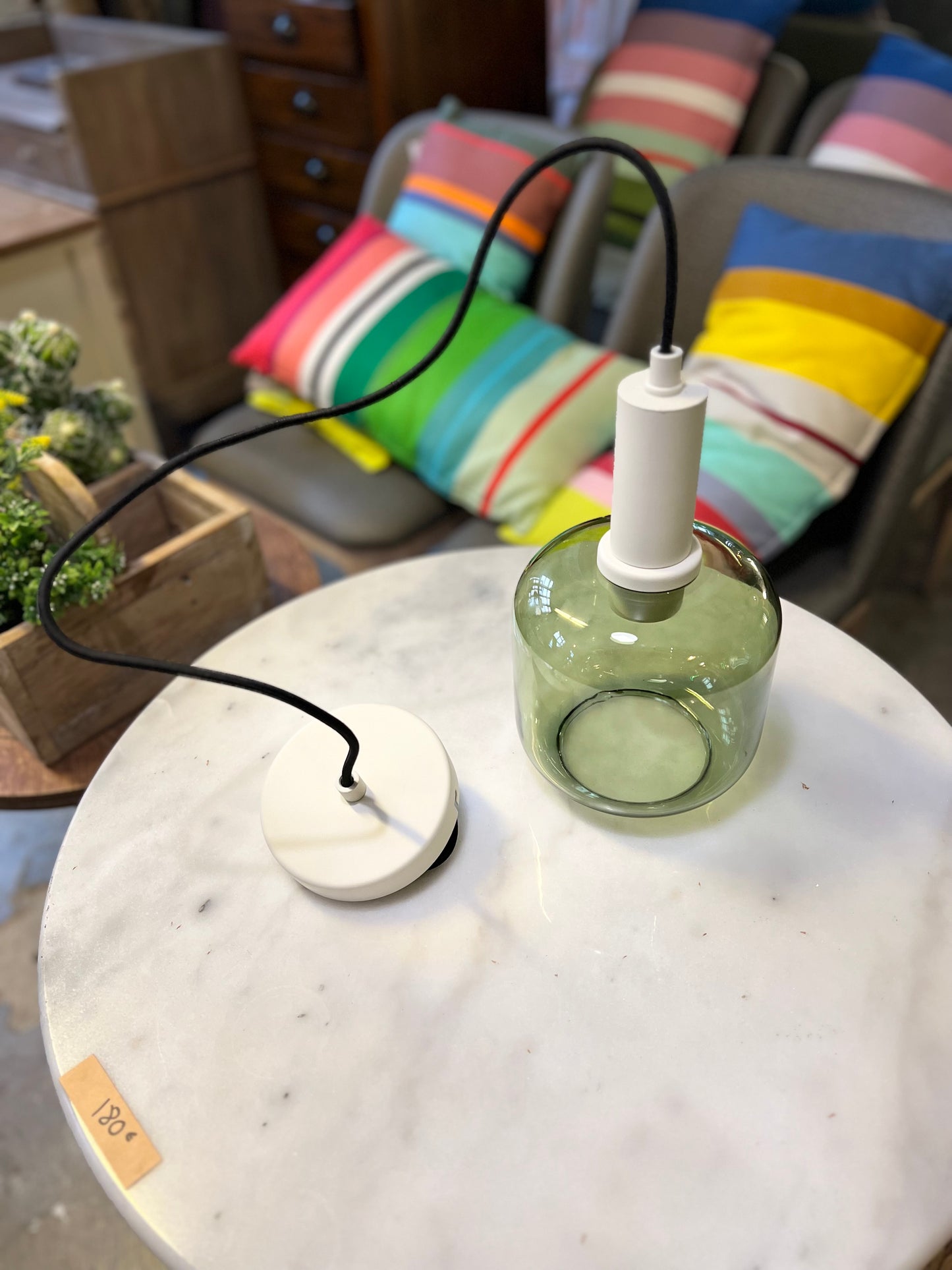 Lampara Cristal verde