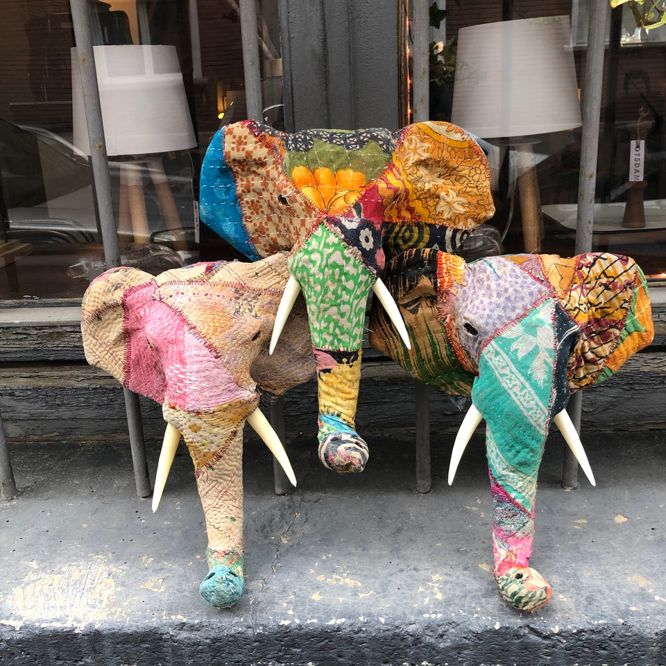 Cabeza elefante patchwork