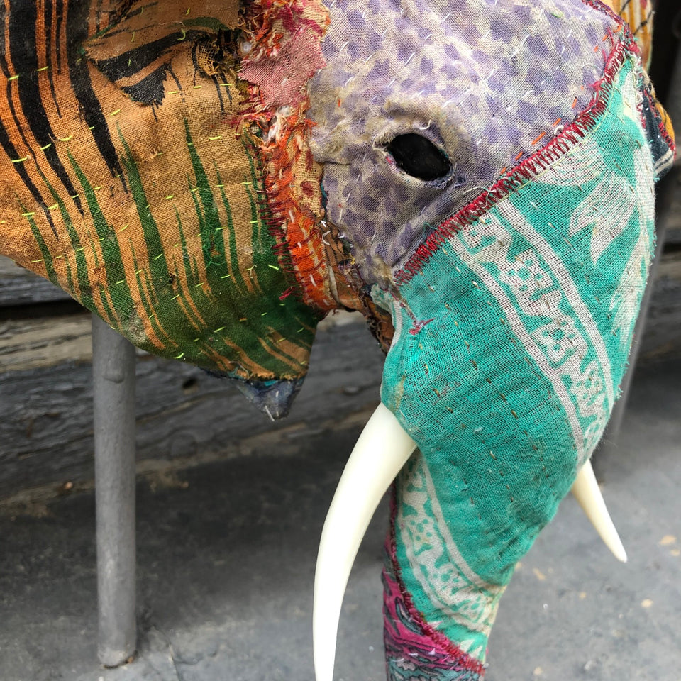 Cabeza elefante patchwork