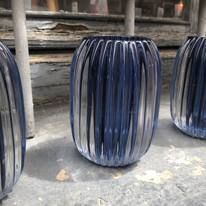 Porta velas de vidrio macizo