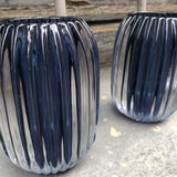 Porta velas de vidrio macizo