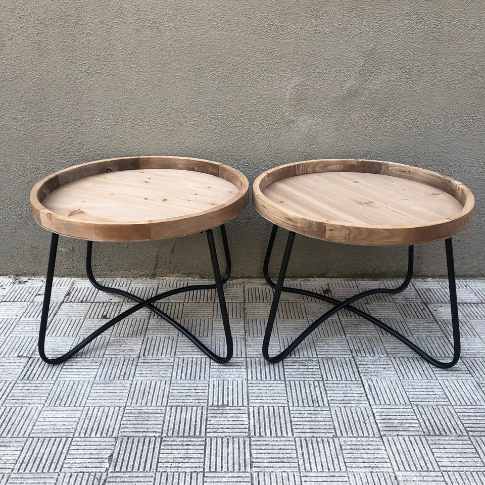 Mesa de centro con reborde