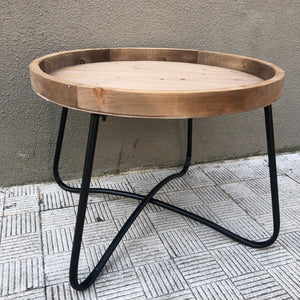 Mesa de centro con reborde