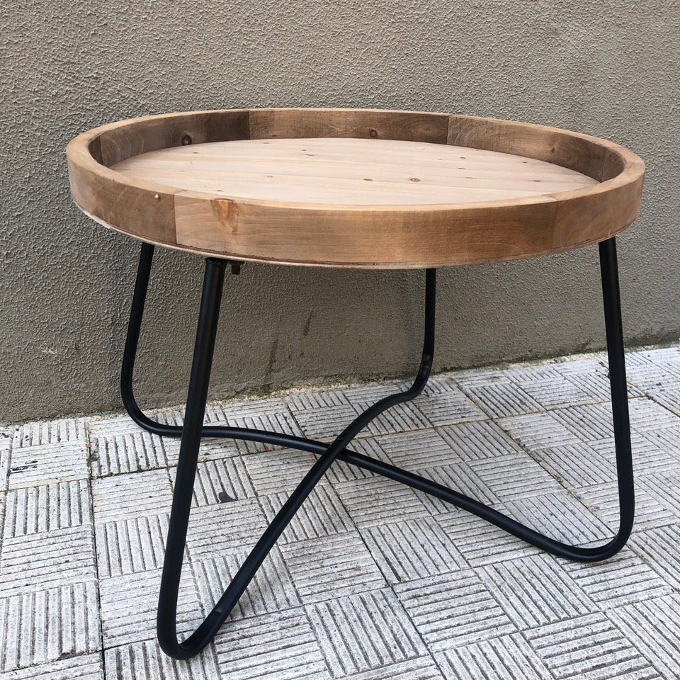 Mesa de centro con reborde