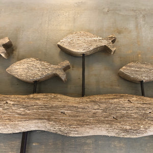 Perchero peces de madera