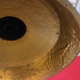 Lampara de hierro "basto" con interior dorado